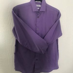 Calvin Klein purple sateen dress shirt